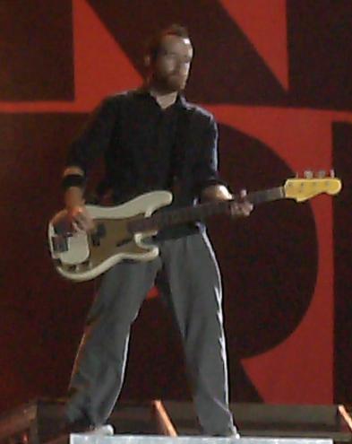 Dave on bass guitar