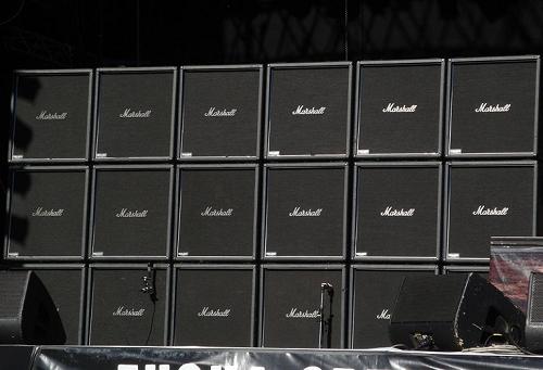 Marshall cabinets at Slayer concert