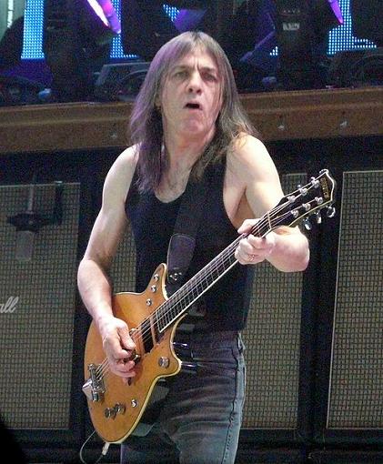 Malcolm Young live on guitar