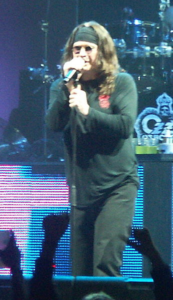Ozzy singing live on stage
