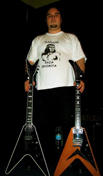 Raul with his guitars