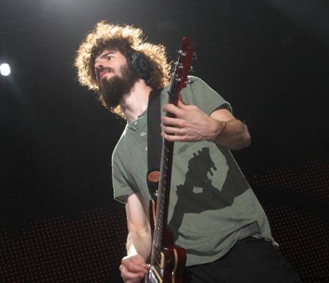 Brad playing guitar live