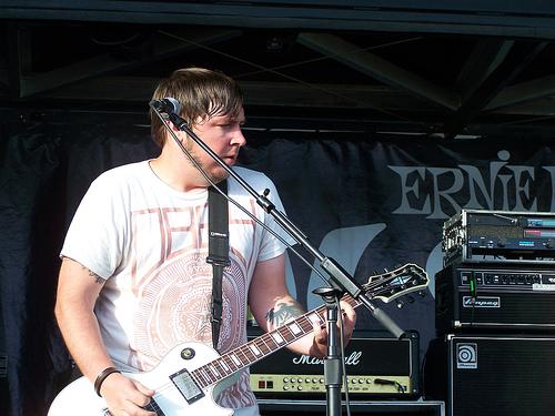 Joe on guitar with Anberlin