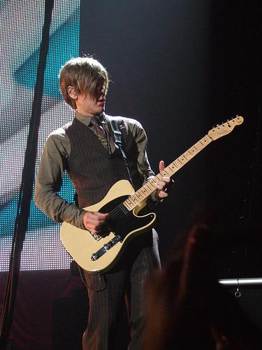 Kyle on Fender guitar