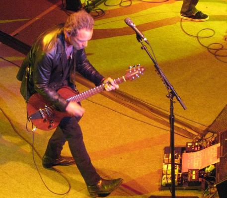 Lindsey playing guitar