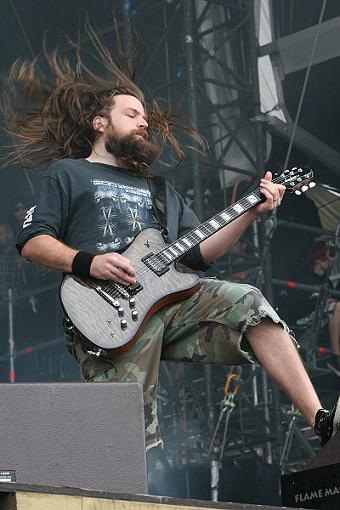 Mark Morton on guitar