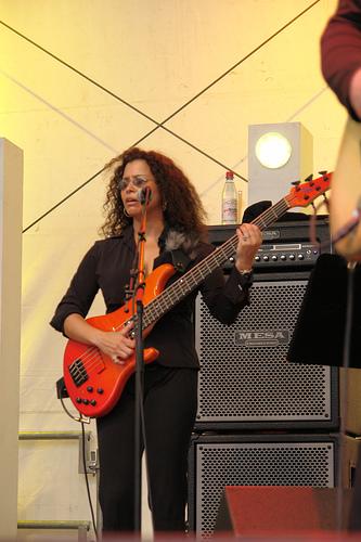 Rhonda on bass