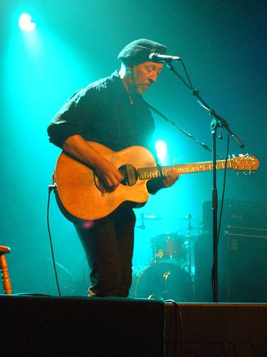 Richard playing the guitar