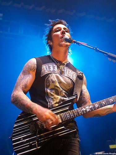 Synyster Gates on guitar