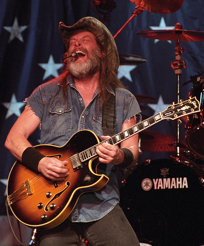 Ted Nugent playing electric guitar